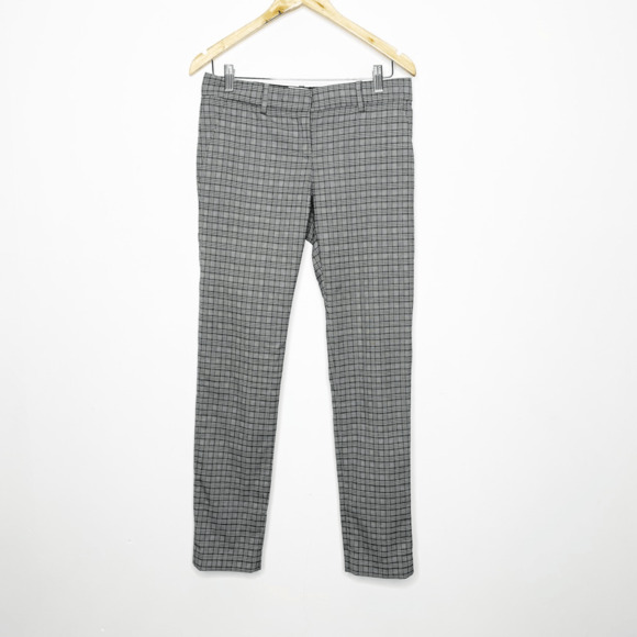 A.L.C. Houndstooth plaid skinny cropped pants wool blend mid rise WOMENS 6 - Picture 2 of 7